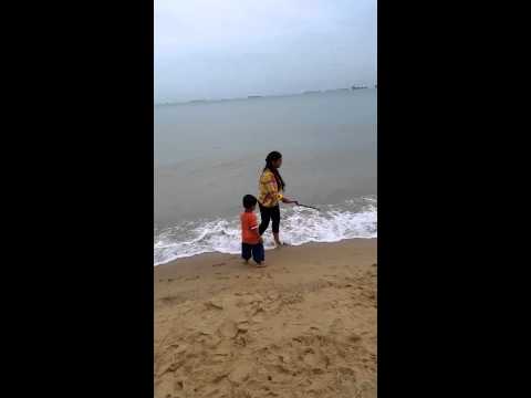 Little boy aakarsh playing on the beach(1)