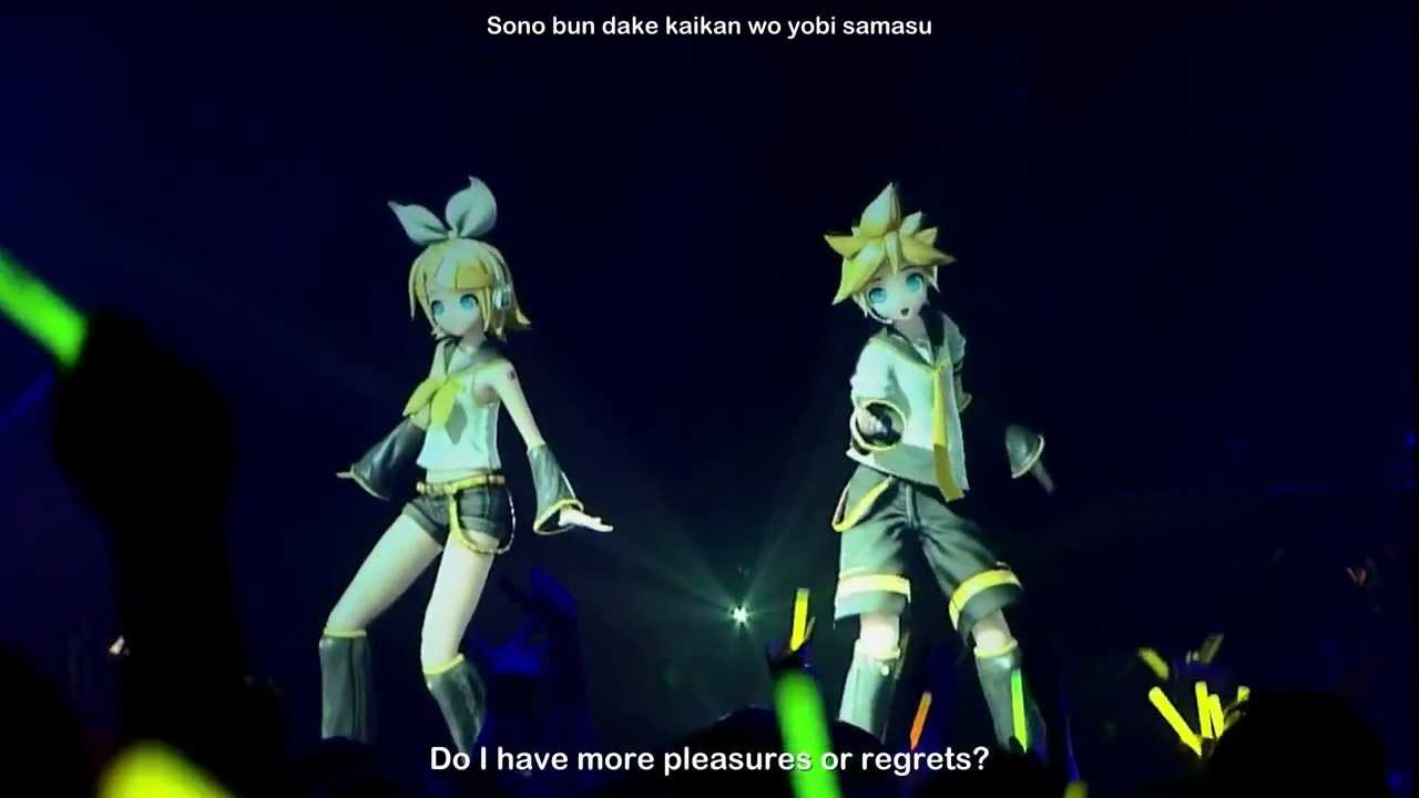 Len And Rin Kagamine - Purple Butterfly on your Right Shoulder ~ Project DIVA Live - eng subs