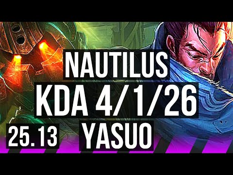 NAUTILUS & Samira vs YASUO & Ezreal (SUP) | KR Master | 25.13