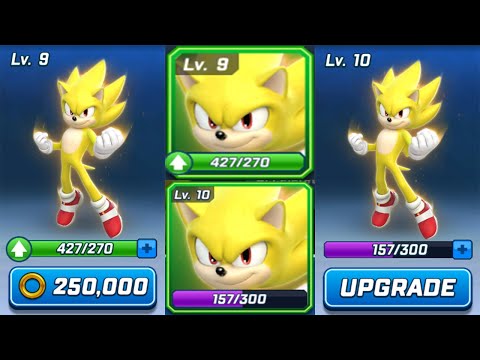 Sonic Forces Speed Battle - Big Upgraded Level 10 Movie Super Sonic Use 250k Gold Rings Gameplay