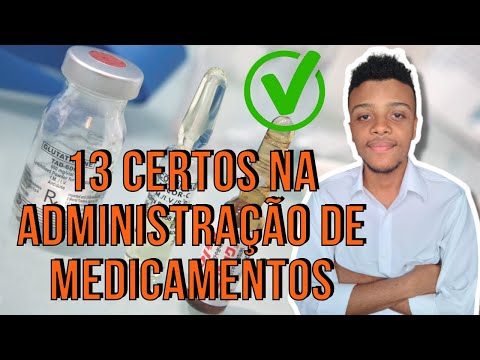 13 certos na administração de medicamentos
