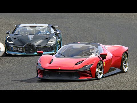 Bugatti Divo vs Ferrari Daytona SP3 Hotlap Challenge 🔥