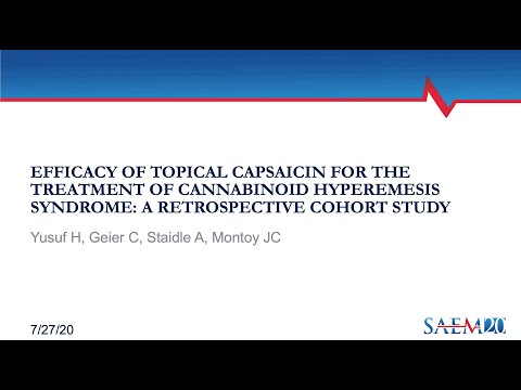 Efficacy of Topical Capsaicin for the Treatment of Cannabinoid Hyperemesis Syndrome