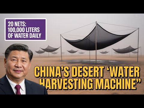 Desert Miracle: 20 Nets Pull 100,000 Liters of Water from Thin Air!
