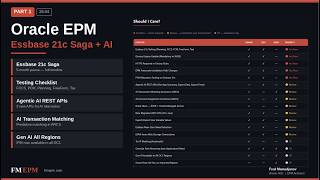 Oracle EPM 26.04 - Part 1: Essbase 21c Saga + AI | What Happened & What You Need to Test