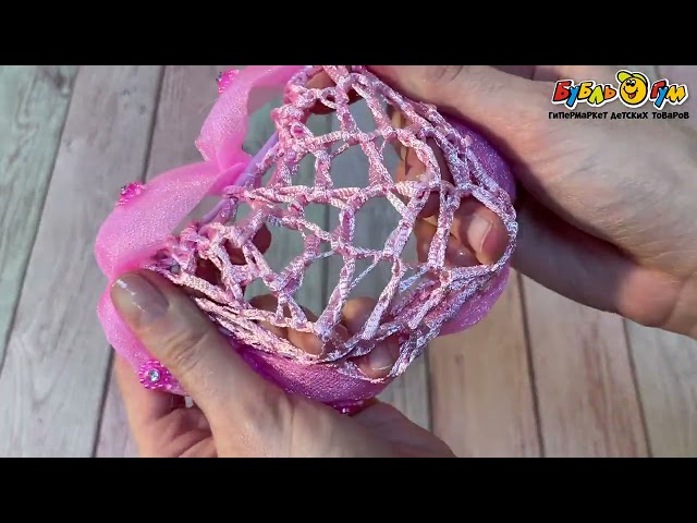 Сетка для волос со стразами розовая - видео