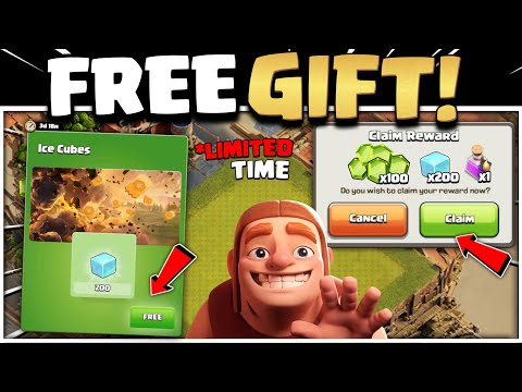 CLAIM FREE GEMS, 200x ICE CUBES & MAGIC ITEM FOR EVERYONE IN CLASH OF CLANS | FREE REWARDS COC