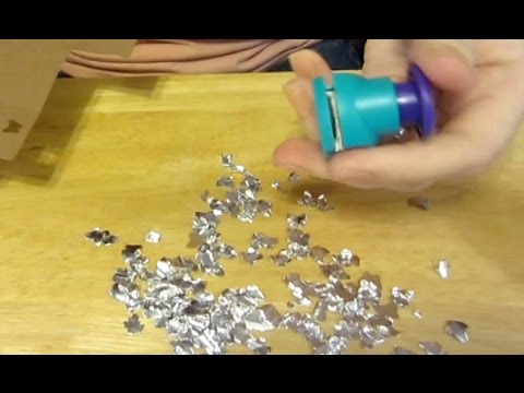 Part of a video titled How to Sharpen Punches and Scissors with Aluminum Foil