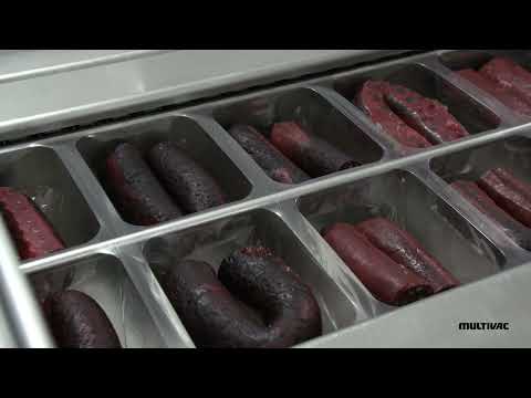 , title : 'MULTIVAC thermoforming packaging machine R 105 packs sausages at Borrússia (Brazil)'