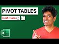 Excel Pivot Tables Master Data Analysis In Just 45 Minutes