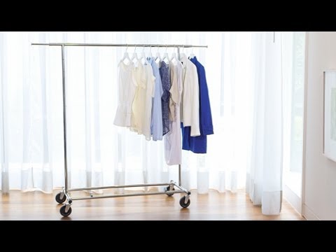 Folding commercial garment rack