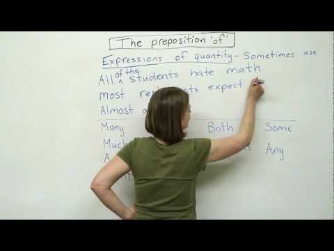 Prepositions in English – OF