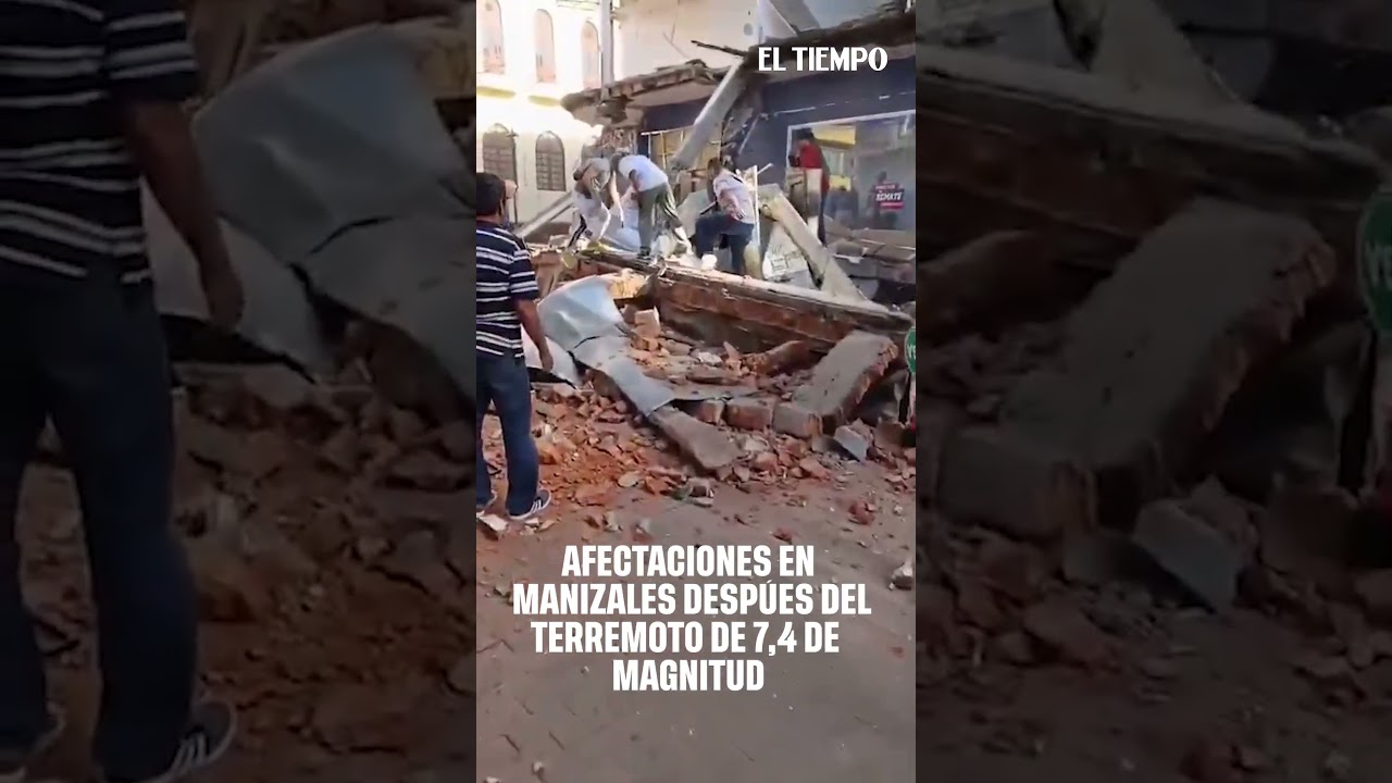 Imágenes impactantes del terremoto de 7,4 en Manizales #Sismo #Emergencia #Colombia