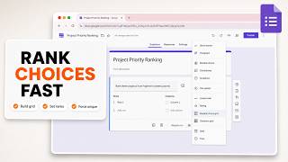 How to Create a Ranking Question in Google Forms (Reveal Ranked Priorities)