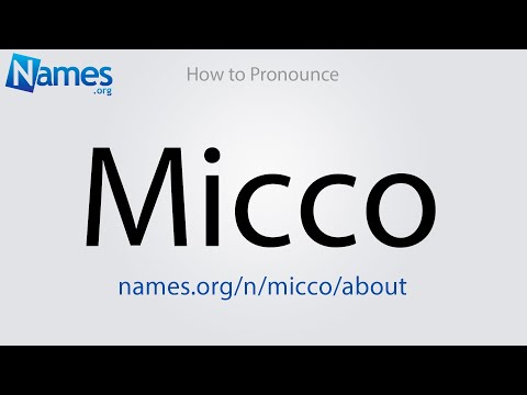 How to Pronounce Micco