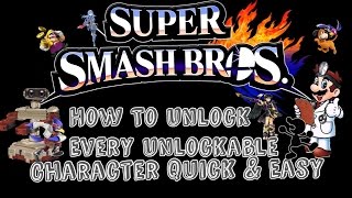 ✔️SSB4: How To Unlock Every Unlock-able Character Quick & Easy