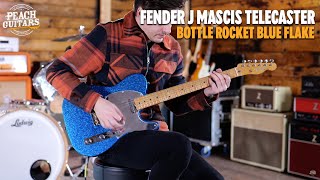 Video thumbnail for No Talking...Just Tones | Fender J Mascis Telecaster | Maple - Bottle Rocket Blue Flake by Peach Guitars