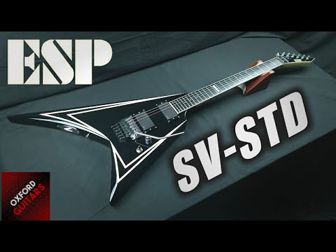 ESP SV-STD 2009 Black with White Pinstripe Chrome Hardware EMG-81 Floyd Rose Original Neck-thru OHSC image 23