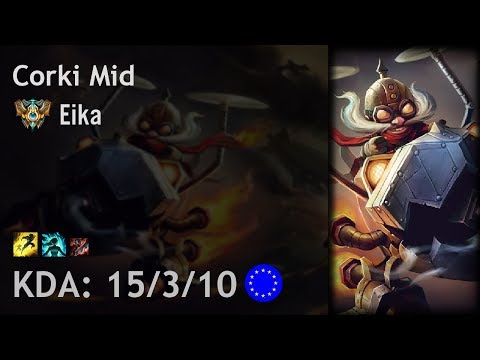 Corki Mid vs Vel'Koz - Eika - EUW Challenger Patch 7.17