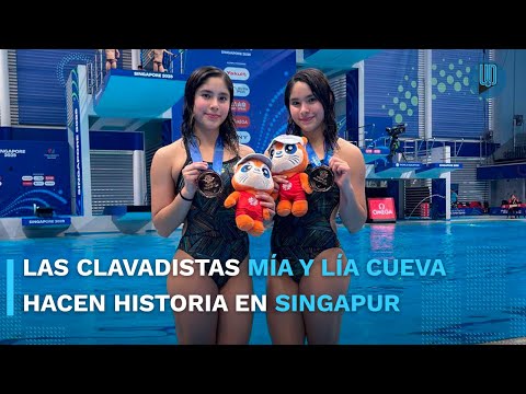 🇲🇽 Histórico podio de las gemelas Mía y Lía Cueva en el Campeonato Mundial de Deportes Acuáticos🥉