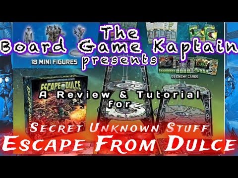 The Board Game Kaptain's review and tutorial for ecret Unknown Stuff: Escape from Dulce