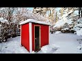 Building A DIY Sauna House In My Backyard In 4 Minutes