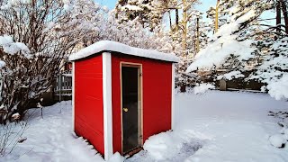 Building a DIY sauna house in my backyard in 4 min