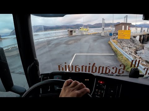 POV Driving Scania 590S V8 - Rv61 The road to the ferry