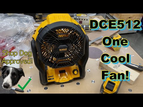 DCE512B DeWalt cordless fan quick unboxing and test run