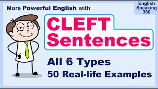 CLEFT SENTENCES Made Easy | All 6 Types Explained: It-Clefts, Wh-Clefts, Reversed clefts, and more!
