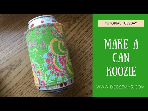 How to Sew a Quick and Easy Homemade Can Cozy Koozie - DIY Project