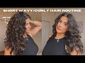 HOW TO style wavy/curly short 2b/2c hair | *Updated routine*