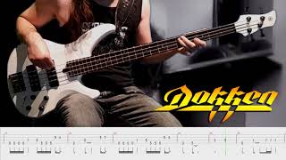 Alone Again - Dokken (bass cover &amp; tab)