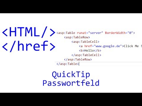 QuickTip #82 - HTML Tutorial Passwortfeld | create password field