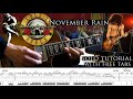 Guns N' Roses - November Rain outro solo lesson (with tablatures and backing tracks)