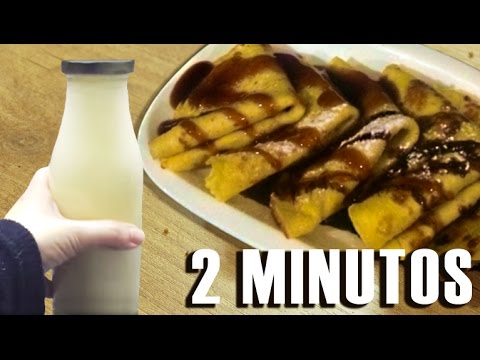 Crepes en una botella sin batidora (1 minutos)