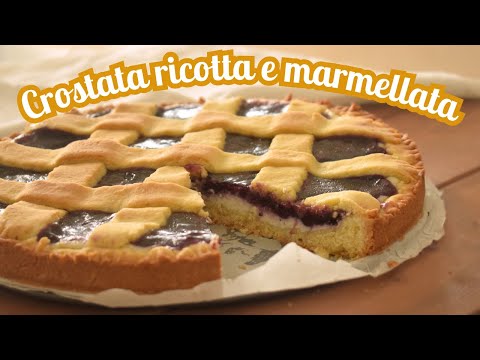 Crostata ricotta e marmellata - con pasta frolla senza burro