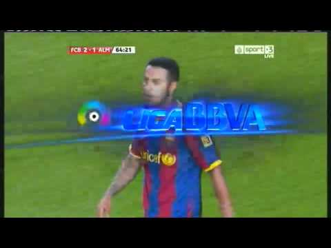 Thiago goal | FC Barcelona 2-1 Almeria | 9/4/2011