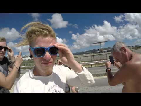 Jet Blast throws Persons on the Ground - Maho Beach - St. Maarten