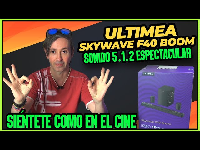 Vídeo relacionado con ULTIMEA 5.1.2ch Barra de Sonido con Dolby Atmos, Altavoces Superiores Up-Firing, Subwoofer Inalámbrico y 2 Traseros, 460W, HDMI eARC, BT 5.4, Sistema de Cine en Casa Skywave F40 Boom