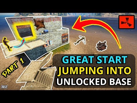 Fresh Start! - Free LOOT From An UNLOCKED Balcony BASE!! - RUST (Part 1 of ?)