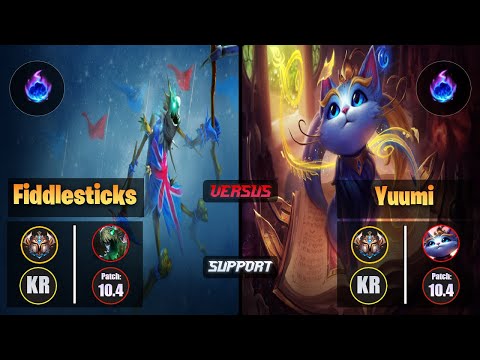 Challenger FIDDLESTICKS [Arcane Comet] (Support) VS  YUUMI - Challenger KR Patch 10.4