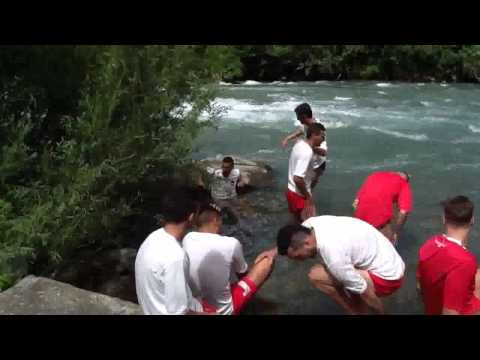 Immagini dal campo sportivo di Malè per il secondo giorno di ritiro del Teramo Calcio