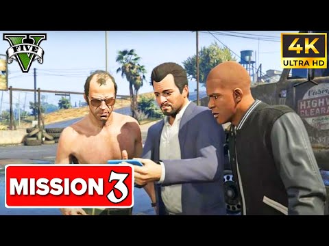 GTA 5 4K Ultra Graphics Gameplay Walkthrough FULL GAME Mission 3 4K 60FPS - No Commentary