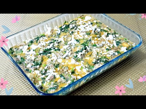 EASY SPINACH EGG TUNA CASSEROLE |@Kanamit Gid