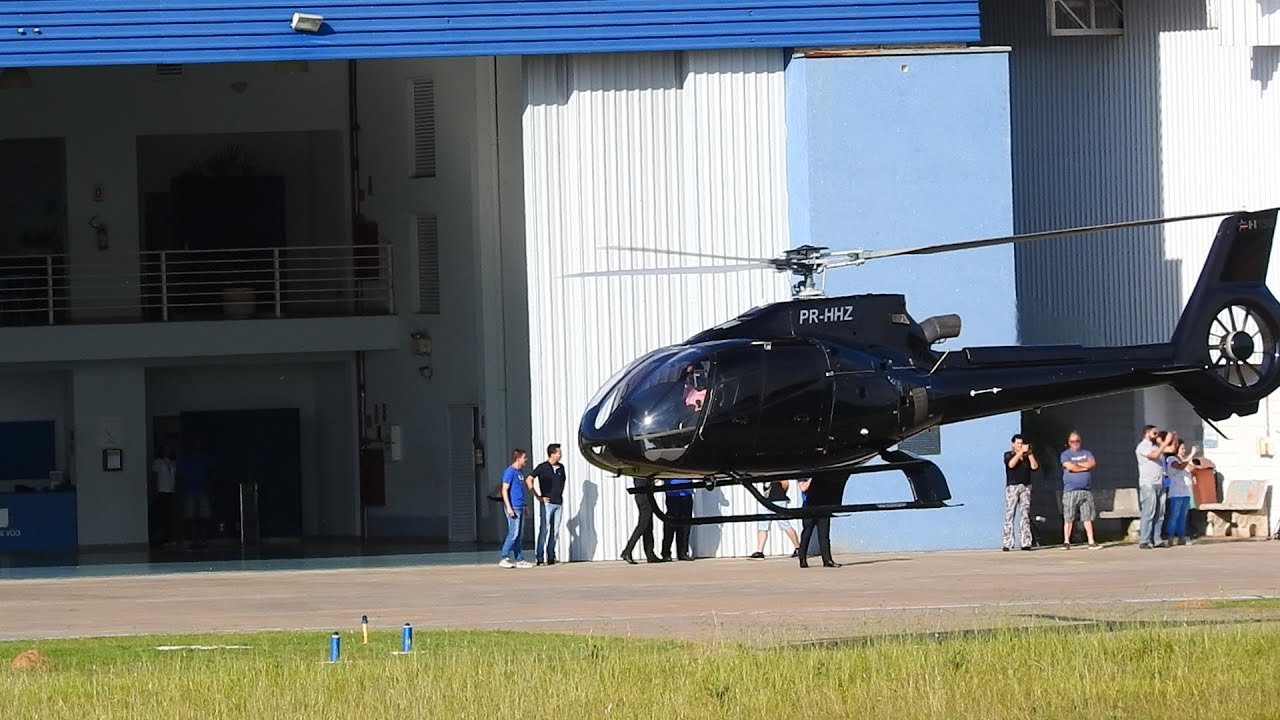Helicopter EC130 B4 Pouso e Decolagem