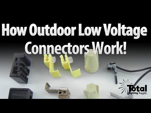 How outdoor landscape lighting low voltage connectors work