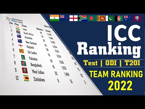 ICC Team Ranking 2022 | Top 10 T20, ODI, Test Team Ranking 2022 | Top 10 Team Ranking 2022