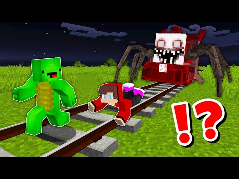 JJ and Mikey VS Choo Choo Charles Train CHALLENGE in Minecraft / Maizen Minecraft