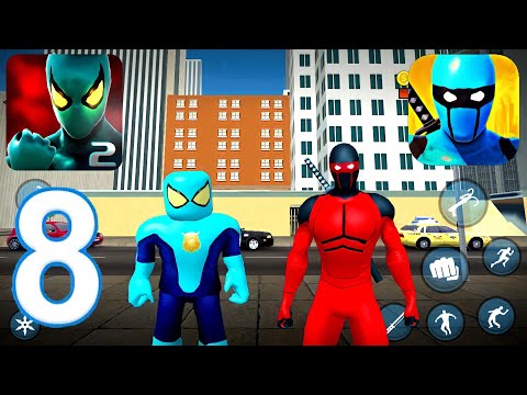 Blue Ninja Superhero , Power Spider 2 - Gameplay Walkthrough Part 8 (iOS, Android)